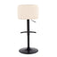 Toriano - Contemporary Adjustable Bar Stool With Rounded T Footrest (Set of 2)