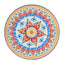 Outdoor Round Side Table With Mosaic Style Top And Curved Iron Legs
