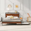 Platform Bed Frame With Trundle, USB Ports And Slat Support, No Box Spring Needed