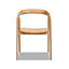 Simeon - Scandinavian Sculpted Dining Chair - Warm Natural Brown