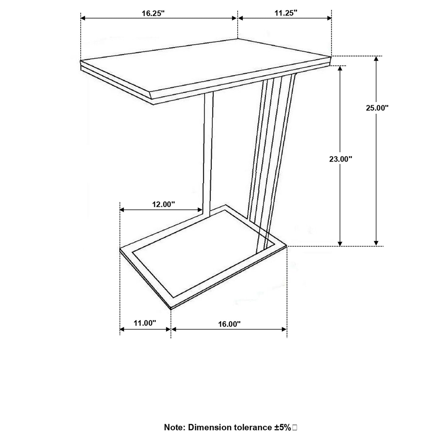 Encina - C-Shaped Sofa Side Table
