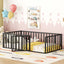 Metal Floor Bed Frame With Fence And Door