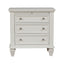 Cottage 3 Drawer Nightstand With Pull Out Tray - Cream White