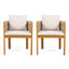 Outdoor Dining Chairs With Mix Rope Handles (Set of 2)