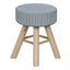 Ottoman, Pouf, Footrest, Foot Stool, Round, Natural Wood Legs, Contemporary, Modern