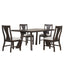 Chestnut Ridge - 5 Piece Dining Room Set (Round 72" Table & 4 Chairs) - Brown / Beige