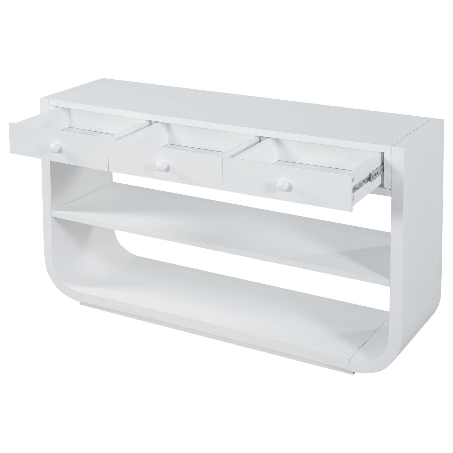 Console Table With 3 Soft Close Drawers & 2 Open Shelves