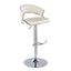 Jie - Contemporary Adjustable Barstool With Swivel & Rounded T Footrest (Set of 2)