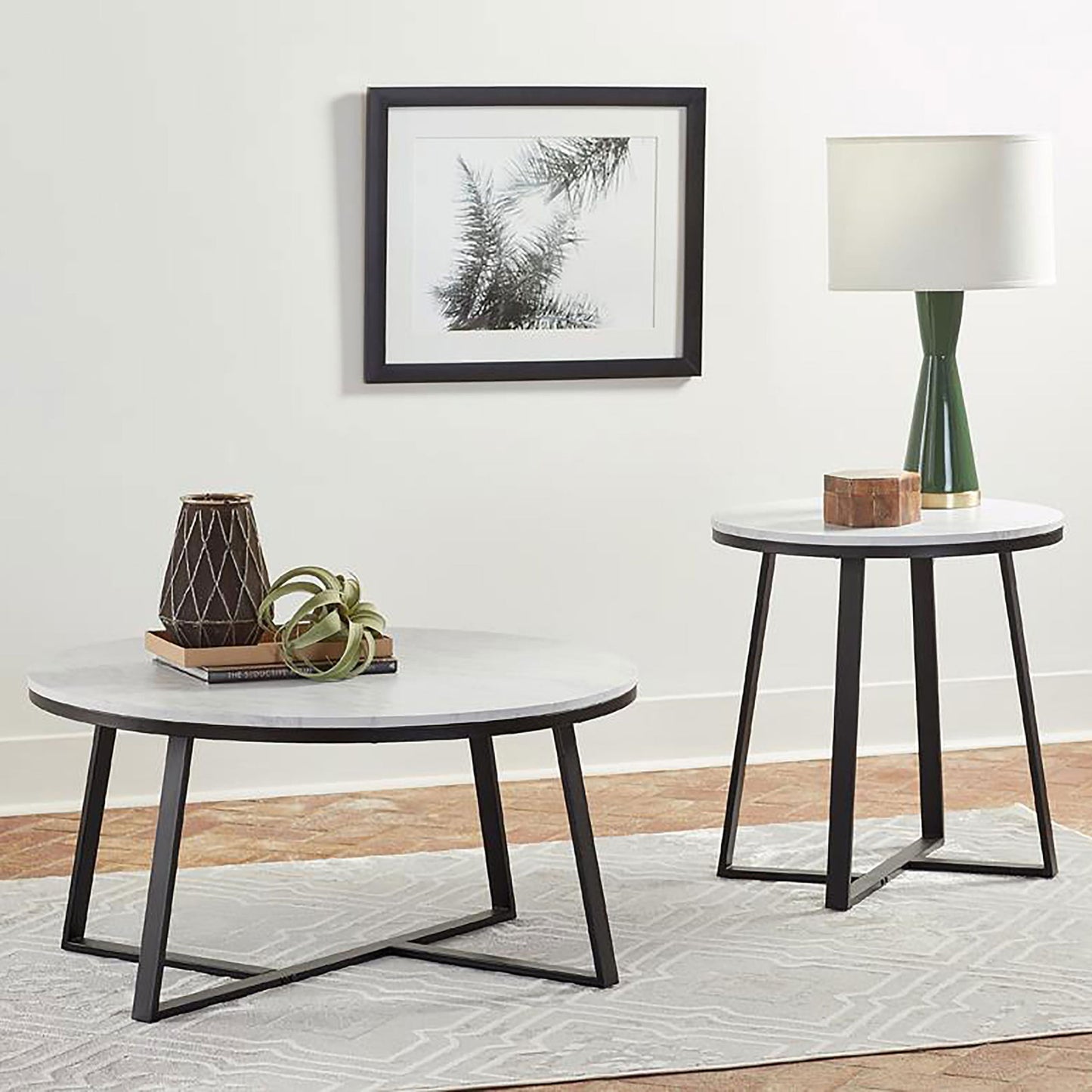 Donovan - Coffee Table With Round Top - White