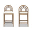 Leon - Arched Back & Upholstered Counter Stool (Set of 2) - Ivory White