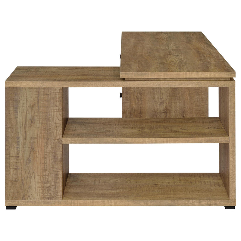 Caelum - L - Shaped Computer Desk With 3 Drawers - Mango Color