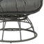 Hikre - Patio Lounge Chair & Side Table - Black / Charcoal