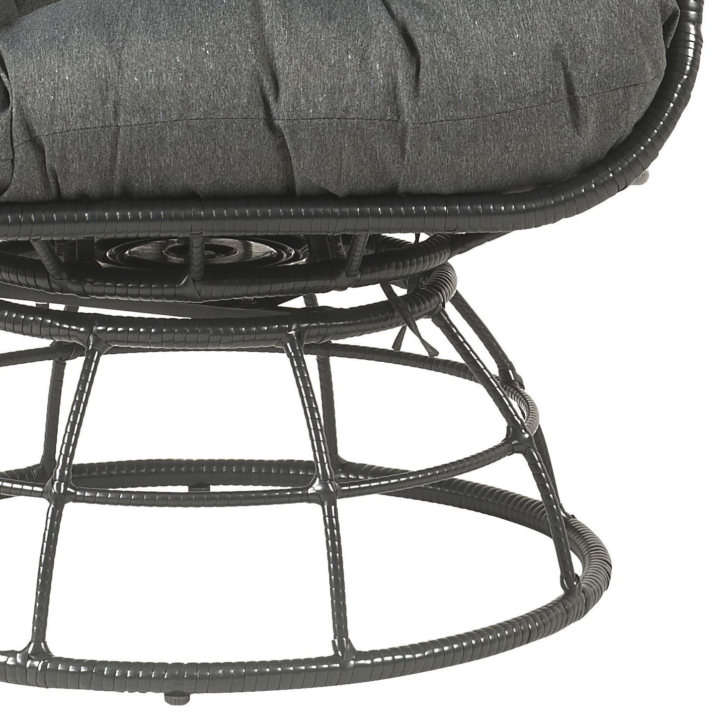 Hikre - Patio Lounge Chair & Side Table - Black / Charcoal