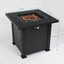 Square Fire Pit Table - Brown