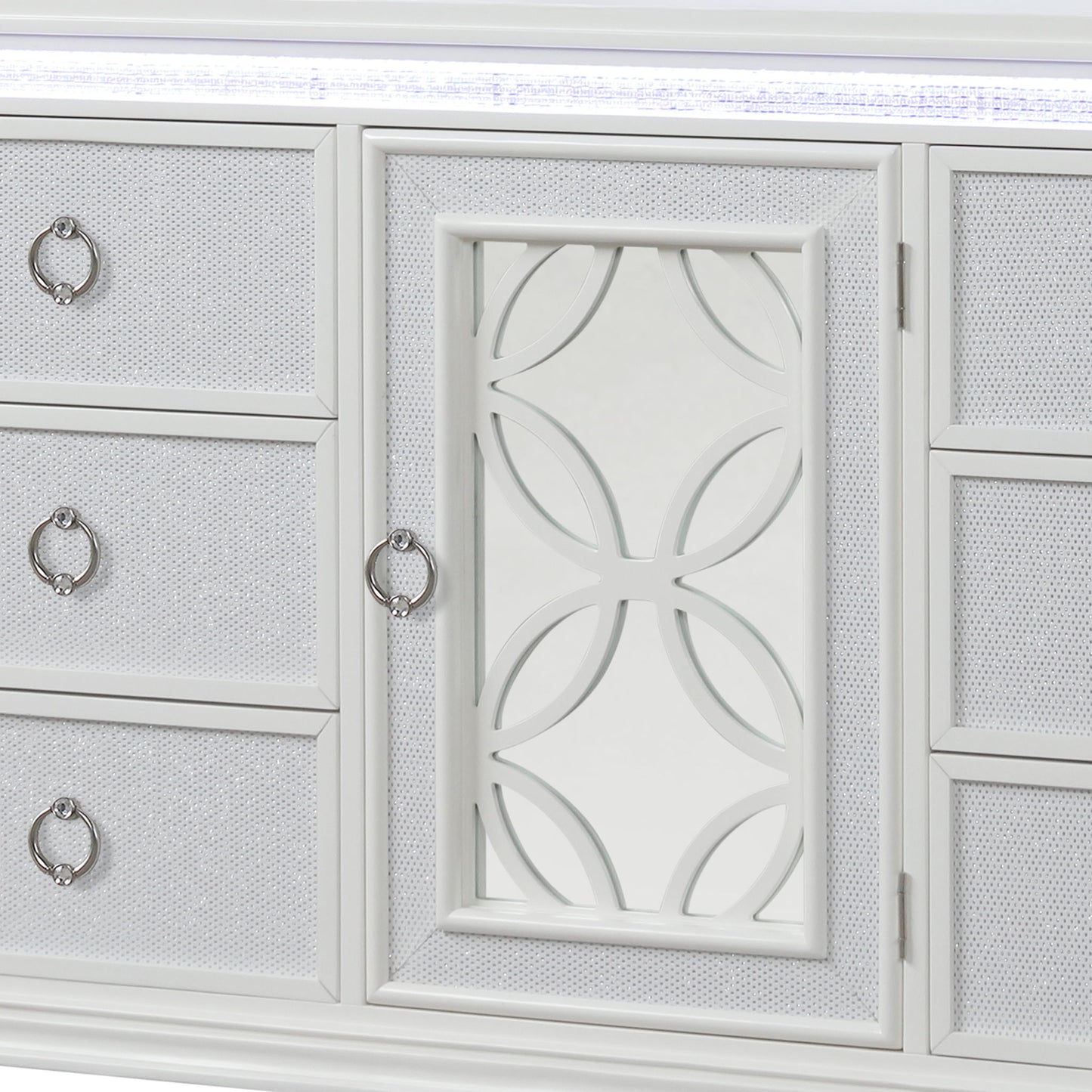 Abigale - 6 Drawer Dresser With LED (Includes Dresser Only, Mirror Not Included) - White