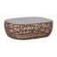 Willow - Oval Woven Patio Coffee Table, Wicker Frame