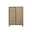 Queen Canopy Bedroom Set With A 2 Drawer Nightstand A Dresser With Poster Mirror And A Door Chest - Sand