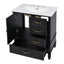 30" Bathroom Vanity With Sink, 3 Drawers, Adjustable Feet