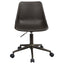 Ralston - Upholstered Adjustable Office Desk Chair With Ergonomic Design - Brown