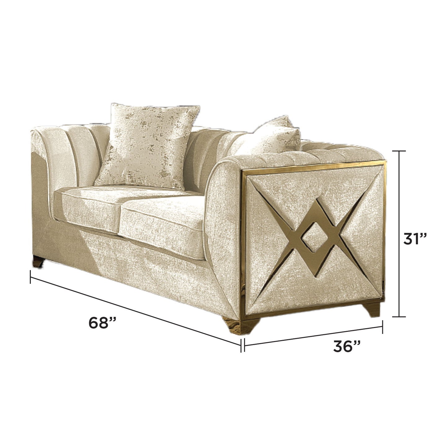 Velencia - Modern Style Loveseat