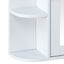 Bathroom Wall Storage Cabinet With Mirror And Adjustable Shelf, 6 Open Shelves