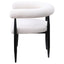 Notting - Upholstered Dining Arm Chair (Set of 2) In And Open C Shaped Backrest - Cream