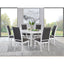 Tyler - Round Dining Table With Shelf Round Table - White