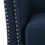 Modern Upholstered Swivel Club Chair With Nailhead Trim