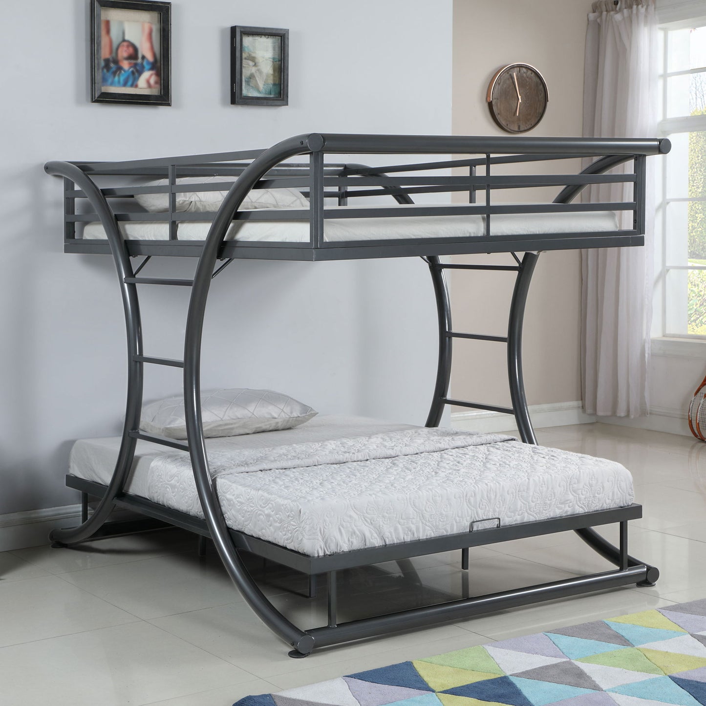 Weston - Bunk Bed Full Over Full - Gunmetal