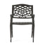 Luminea - Outdoor Aluminum Dining Chair With Scroll Design, Lattice Pattern And Cabriole Legs - Bronze
