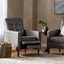 Macedonia - Button Tufted Fabric Recliner - Slate