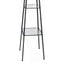 Sentinel - 3 Shelf Frosted Torchiere Floor Lamp With Shelves - Black