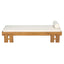 Daybed With Cushion & Pillow, Low Profile Design For Indoor / Outdoor Use - Cream / Teak