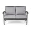 Honolulu - Loveseat - Gray / Silver
