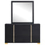 Jeremiah - 6 Drawer Dresser With Mirror - Black