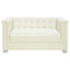 Earline - Upholstered Track Arm Loveseat - White