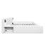 Upholstered Platform Bed Frame With Hidden Storage, Built-In Nightstands & LED Reading Lights