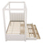 Upholstery Canopy Platform Bed With Trundle And Three Storage Drawers