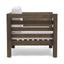 Outdoor Acacia Wood Patio Chair With Fabric Cushion
