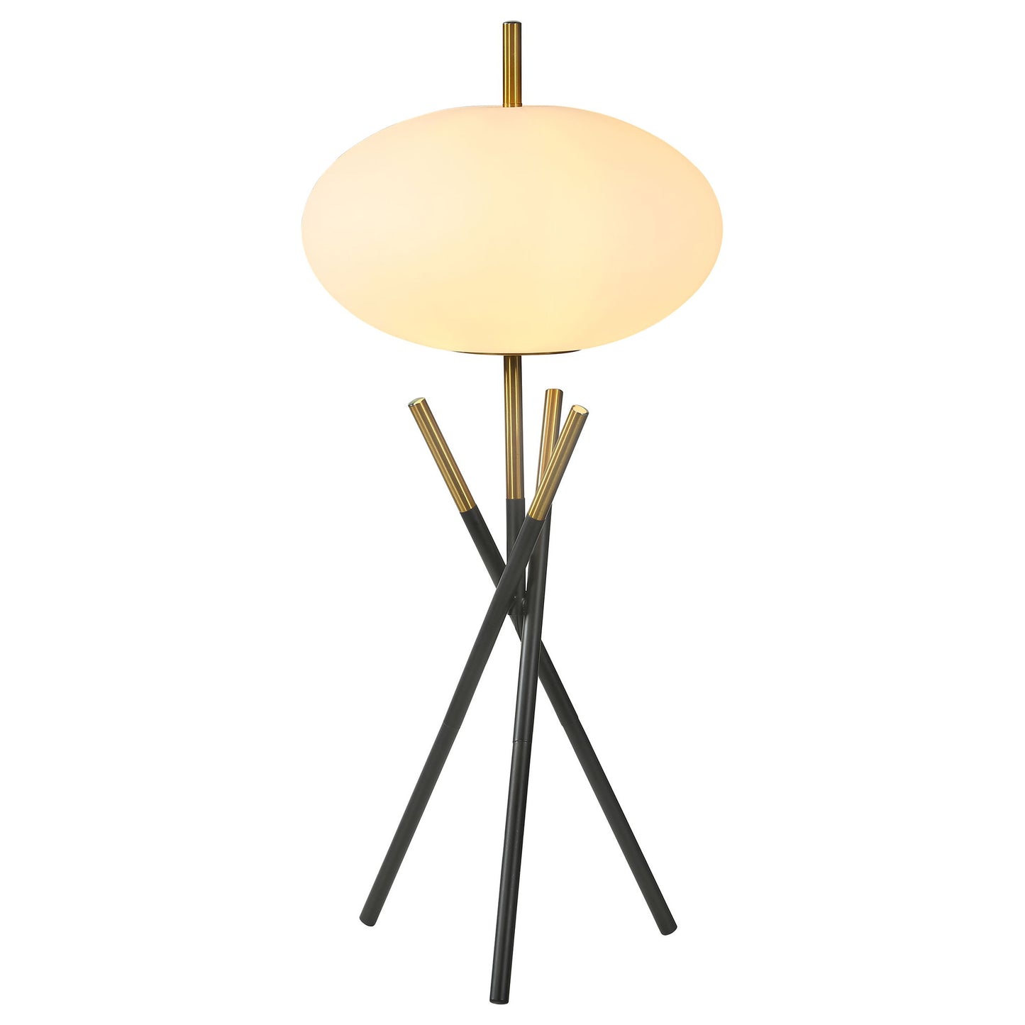 Clarendon - Orb Shade Tripod Table Lamp Desk & Bedside Lamp - Black