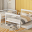Bunk Bed With Twin Size Trundle, Storage And Guard Rail For Bedroom