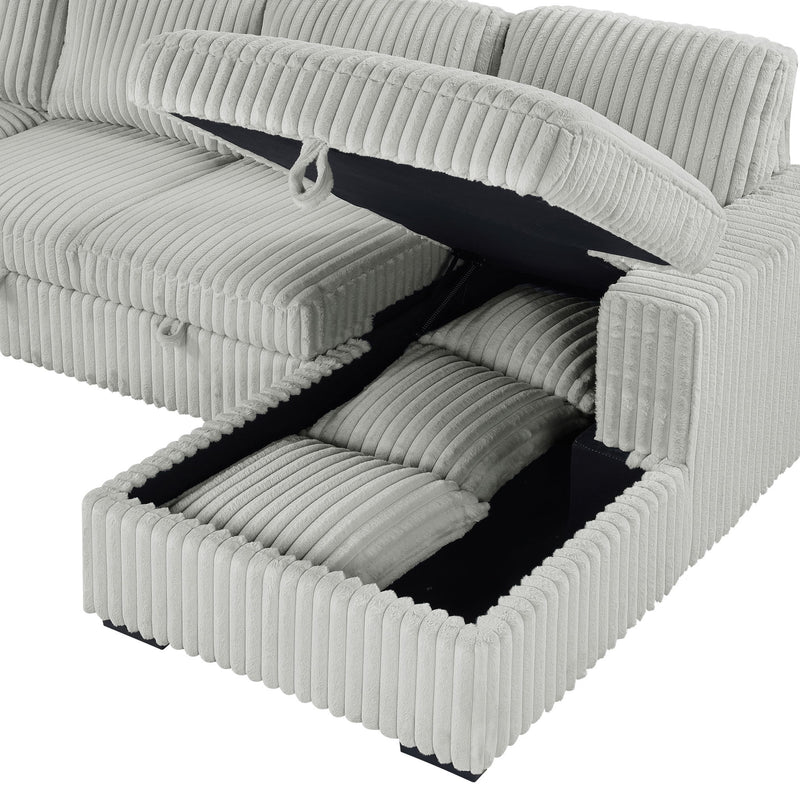 Thurston - Storage Sectional Sofa With Pop Up Bed