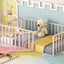 Metal Floor Bed Frame With Fence And Door