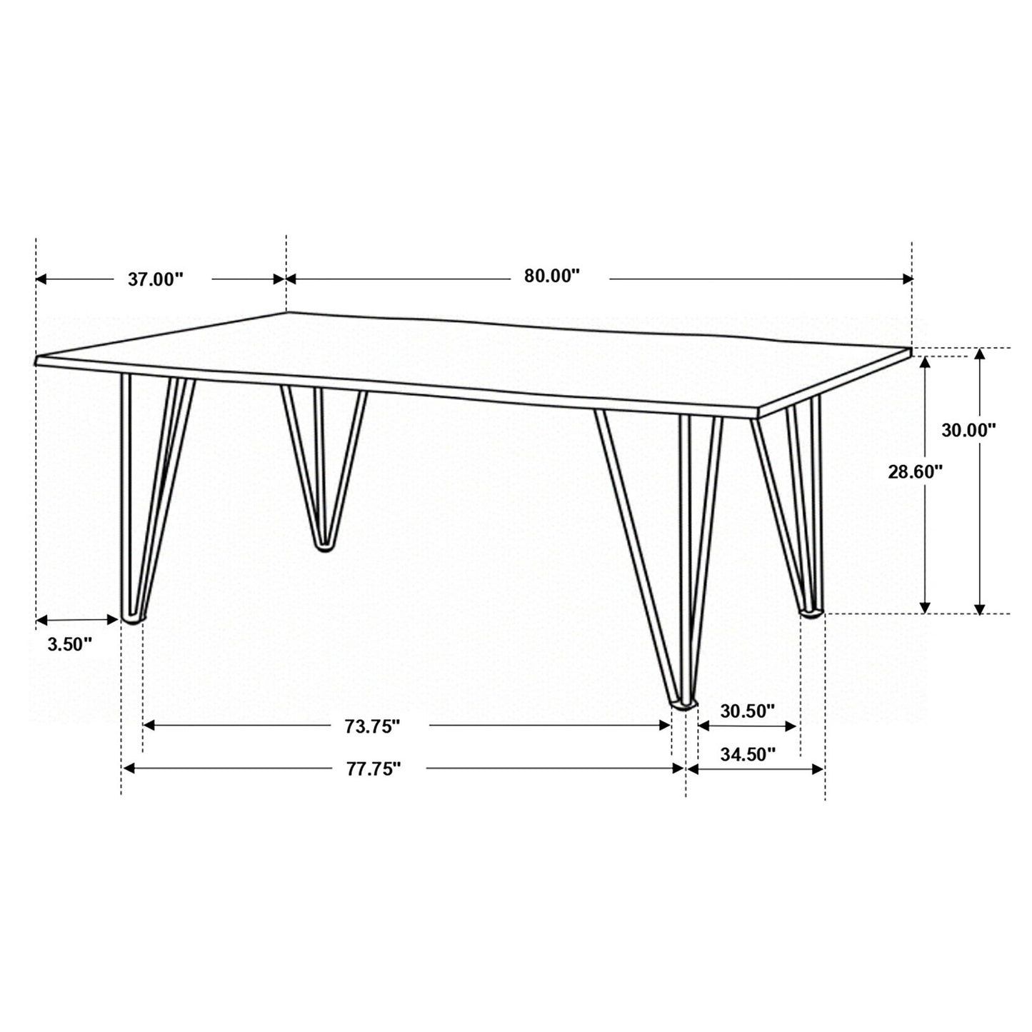 Neve - Sheesham Live Edge Dining Table - Gray
