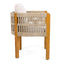 Outdoor Dining Chairs With Mix Rope Handles (Set of 2)