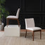 Dining Chairs With Upholstered Seat And Backrest (Set of 2) - Light Beige / Walnut