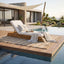 Chaise Lounge Set With Cream 3 Fold Cushion, 3 Position Adjustable Backrest
