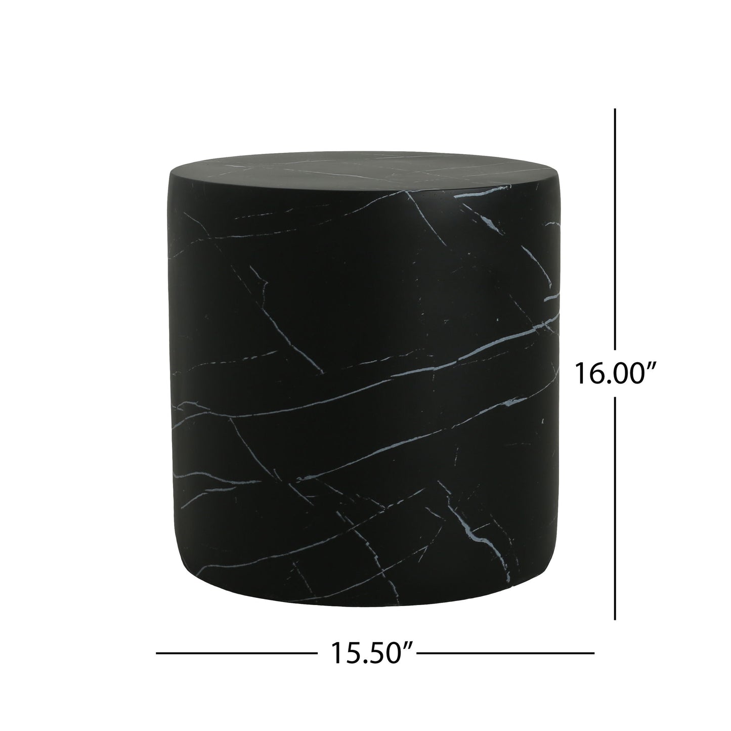 Cylindrical Design, Outdoor Lightweight Concrete Side Table