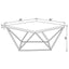 Orion - Coffee Table With Leg Geometric Design - White