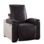 Misezon - Top Grain Leather Power Motion Recliner - Dark Brown